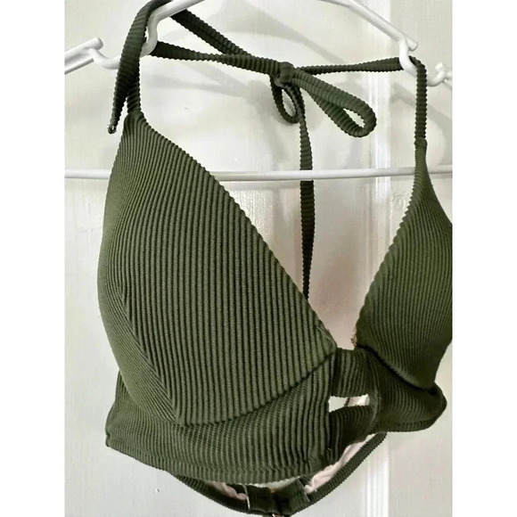 Shade & Shore Women’s size 34B green bikini bra - Picture 3 of 6